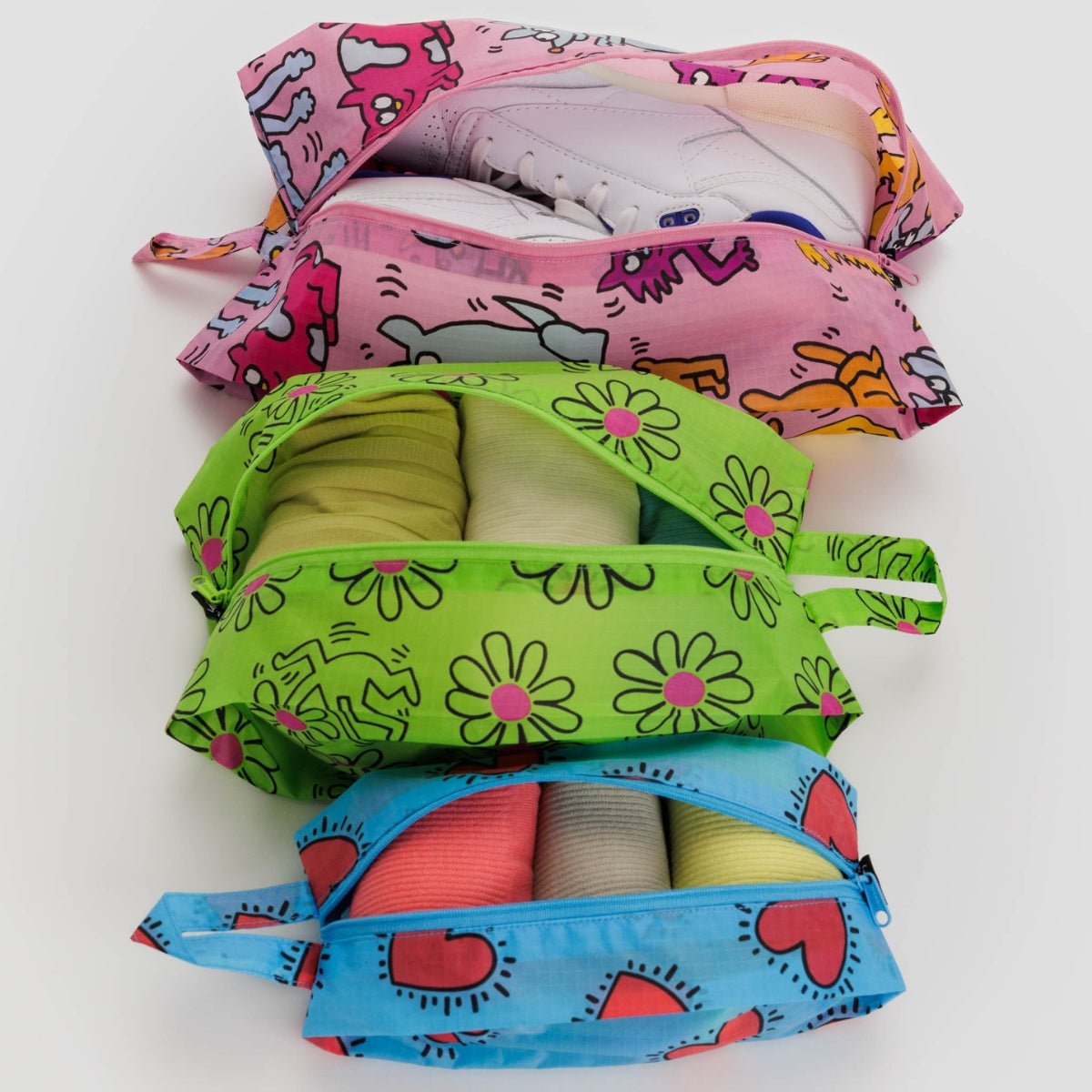 Baggu 3D Zip Set in Keith Haring - Getoutside Shoes