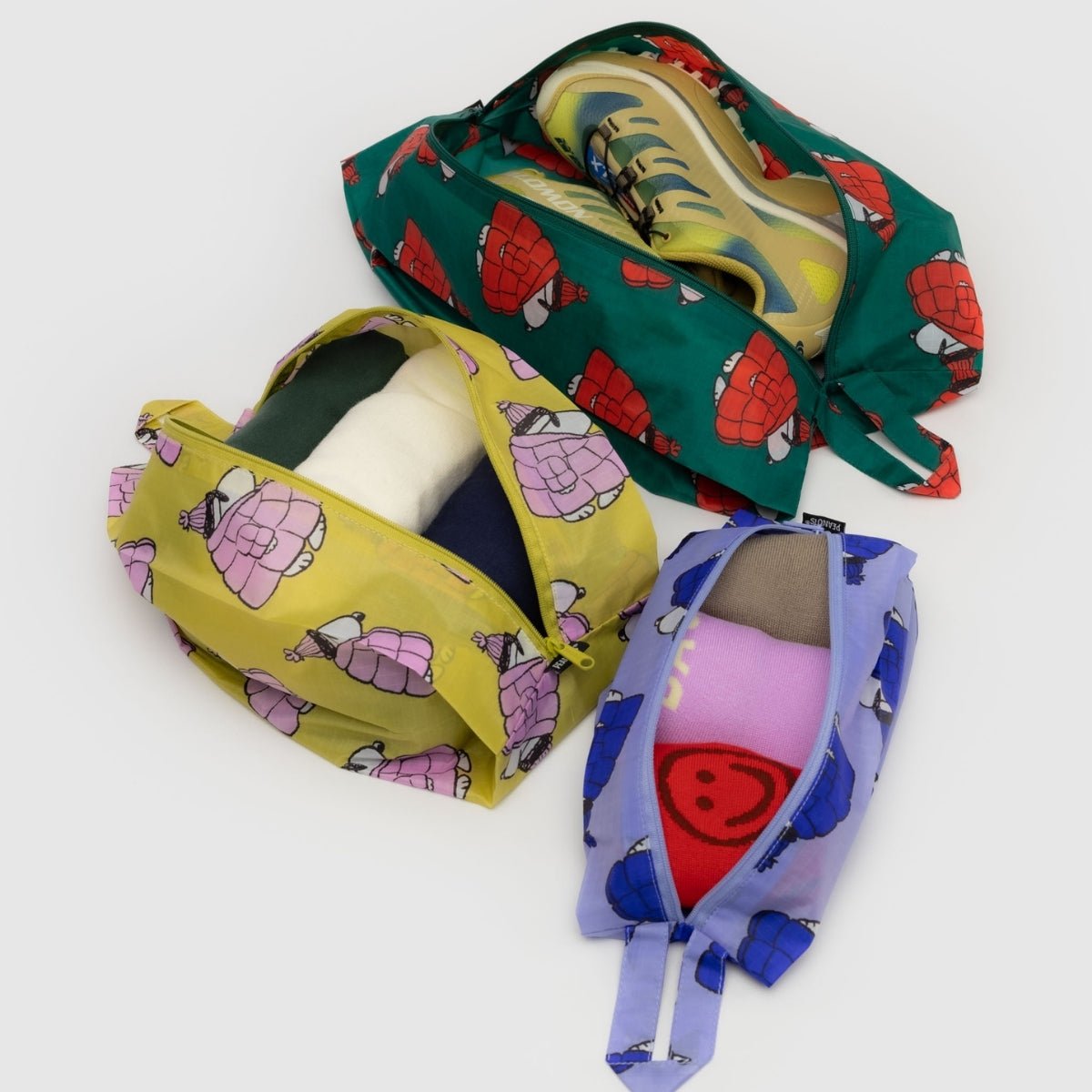 Baggu 3D Zip Set in Puffer Snoopy - Getoutside Shoes