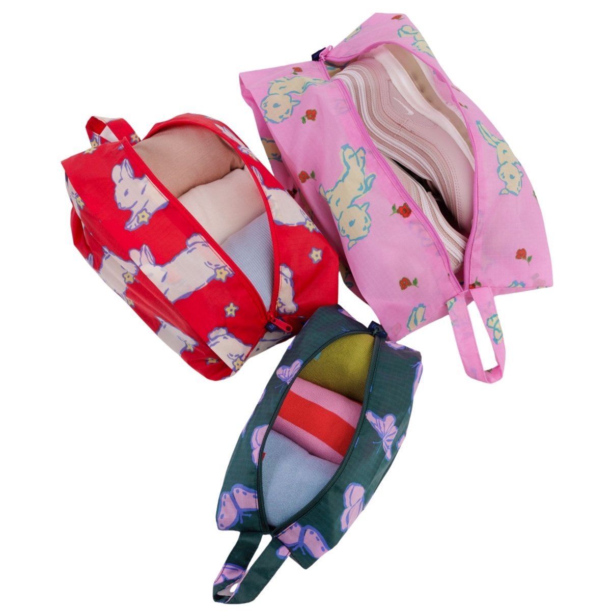 Baggu 3D Zip Set in Spring Animals - Getoutside Shoes
