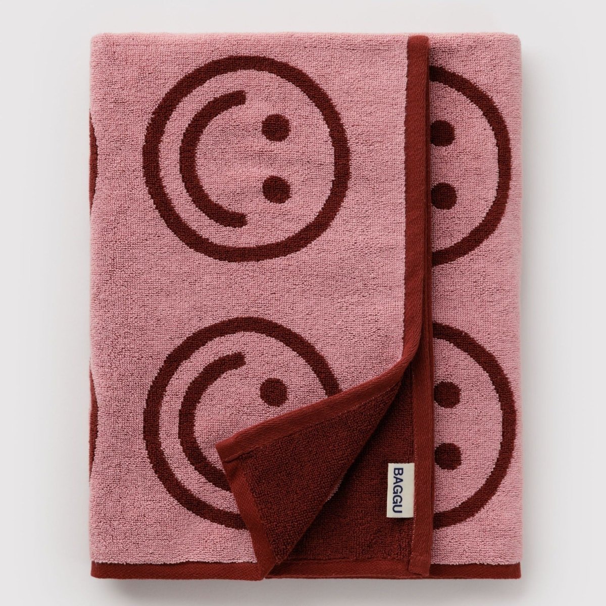 Baggu Bath Towel in Blush Happy - Getoutside Shoes