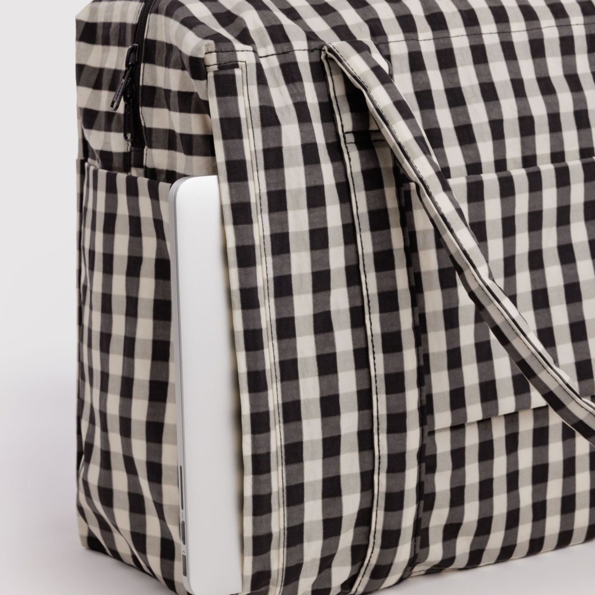 Baggu Cloud Carry-on in Black and Cream Gingham - Getoutside Shoes