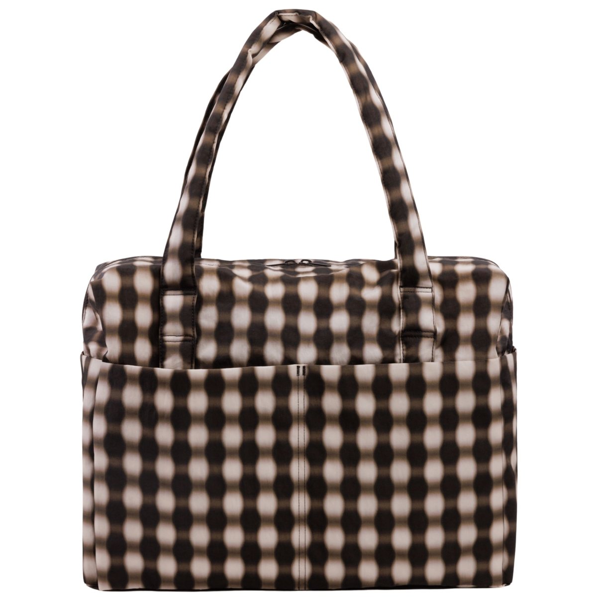 Baggu Cloud Carry - on in Blurred Gingham Brown - Getoutside Shoes