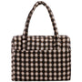 Baggu Cloud Carry - on in Blurred Gingham Brown - Getoutside Shoes