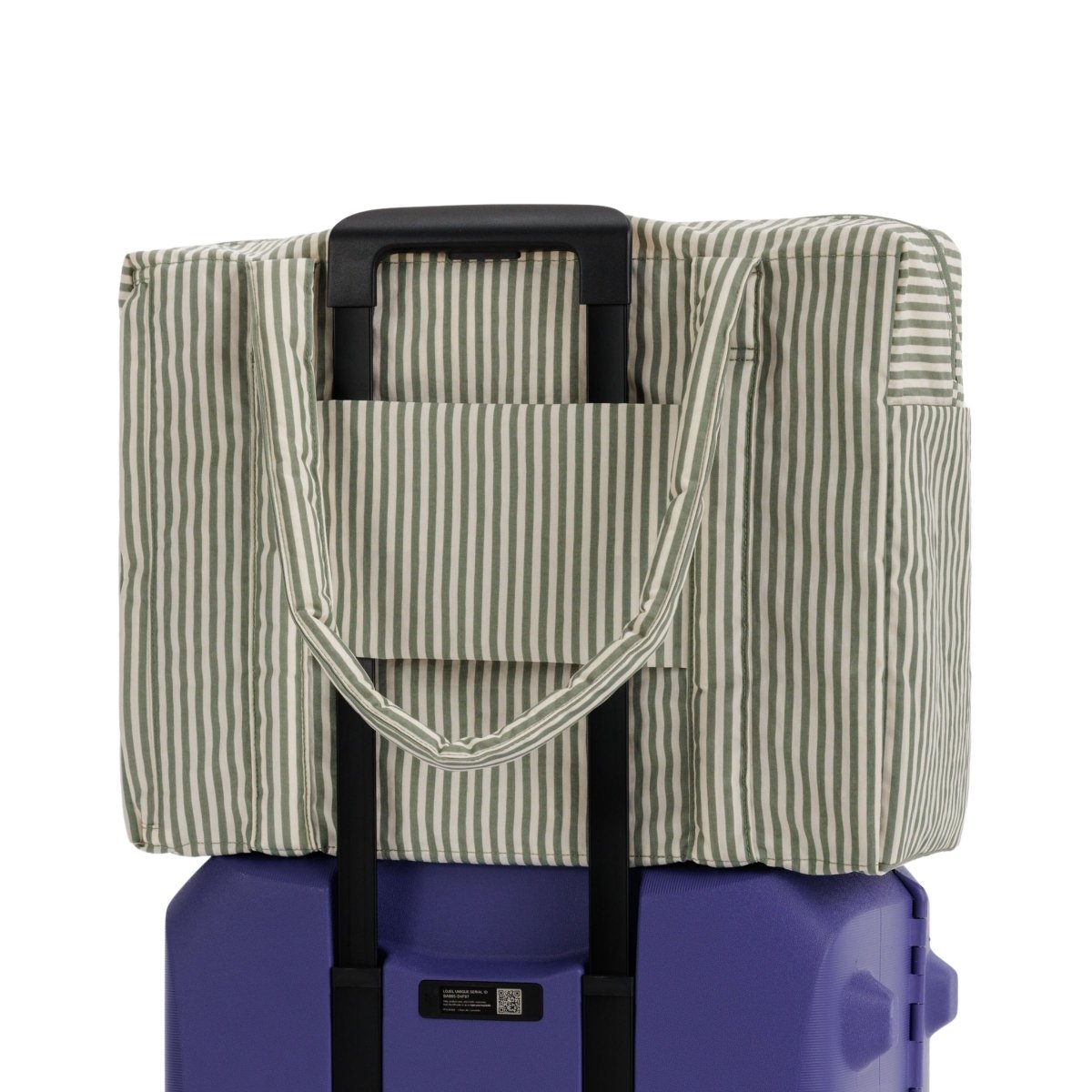 Baggu Cloud Carry-on in Sage Stripe - Getoutside Shoes