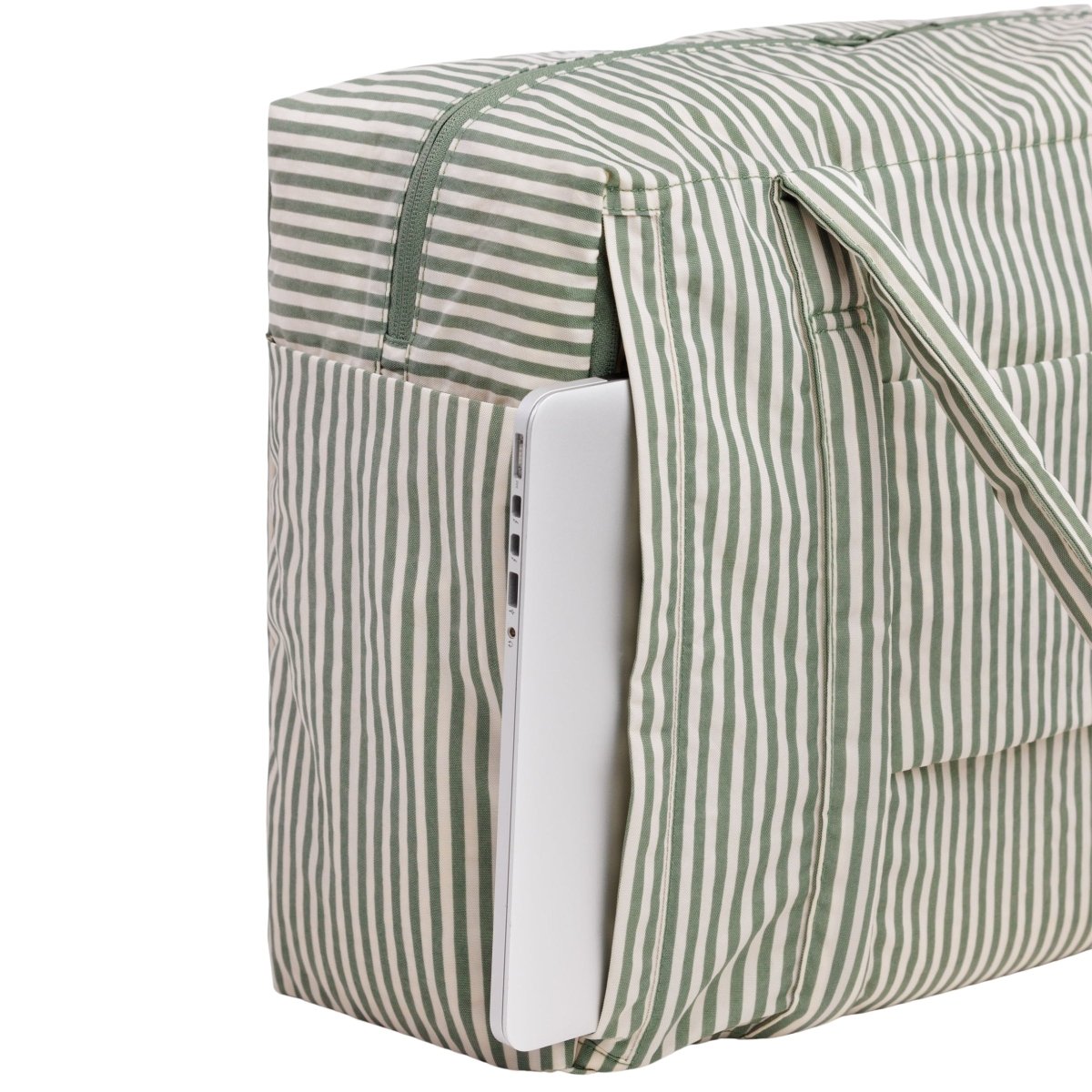 Baggu Cloud Carry-on in Sage Stripe - Getoutside Shoes