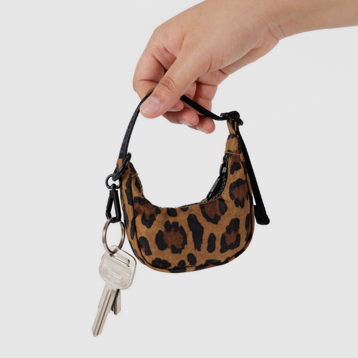 Baggu Crescent Bag Charm in Leopard - Getoutside Shoes