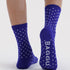 Baggu Crew Sock in Micro Blue and White Polka Dot - Getoutside Shoes