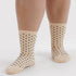 Baggu Crew Sock in Micro Cream and Black Polka Dot - Getoutside Shoes