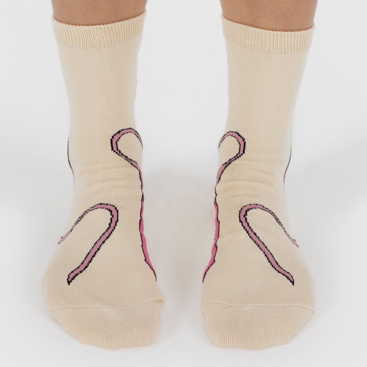Baggu Crew Sock in Pink Bow - Getoutside Shoes