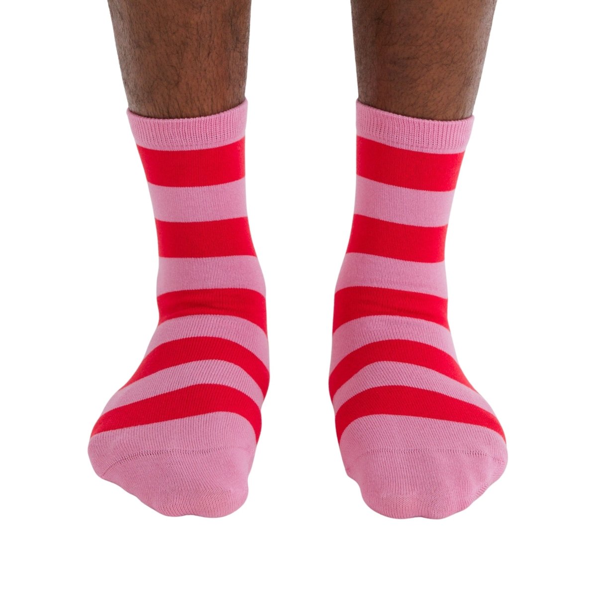 Baggu Crew Sock in Pink Stripe - Getoutside Shoes