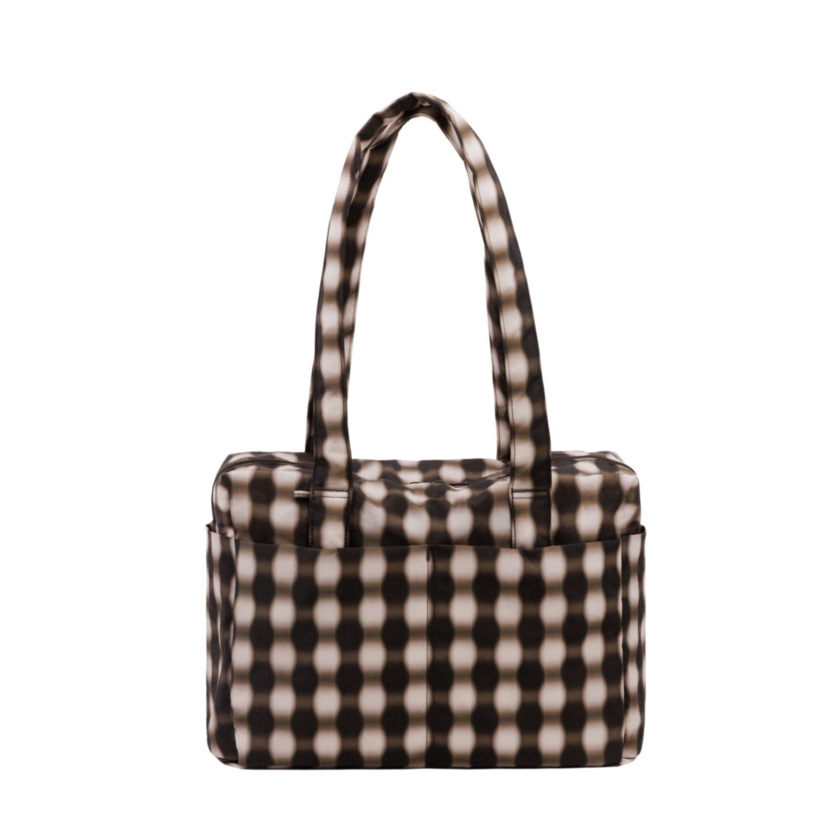 Baggu Everyday Cloud Bag in Blurred Gingham Brown - Getoutside Shoes