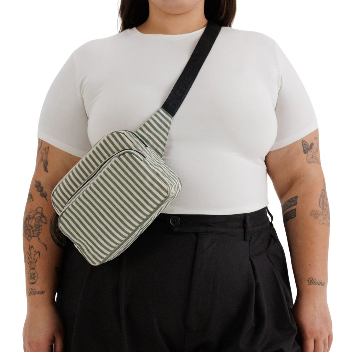Baggu Fanny Pack in Sage Stripe - Getoutside Shoes