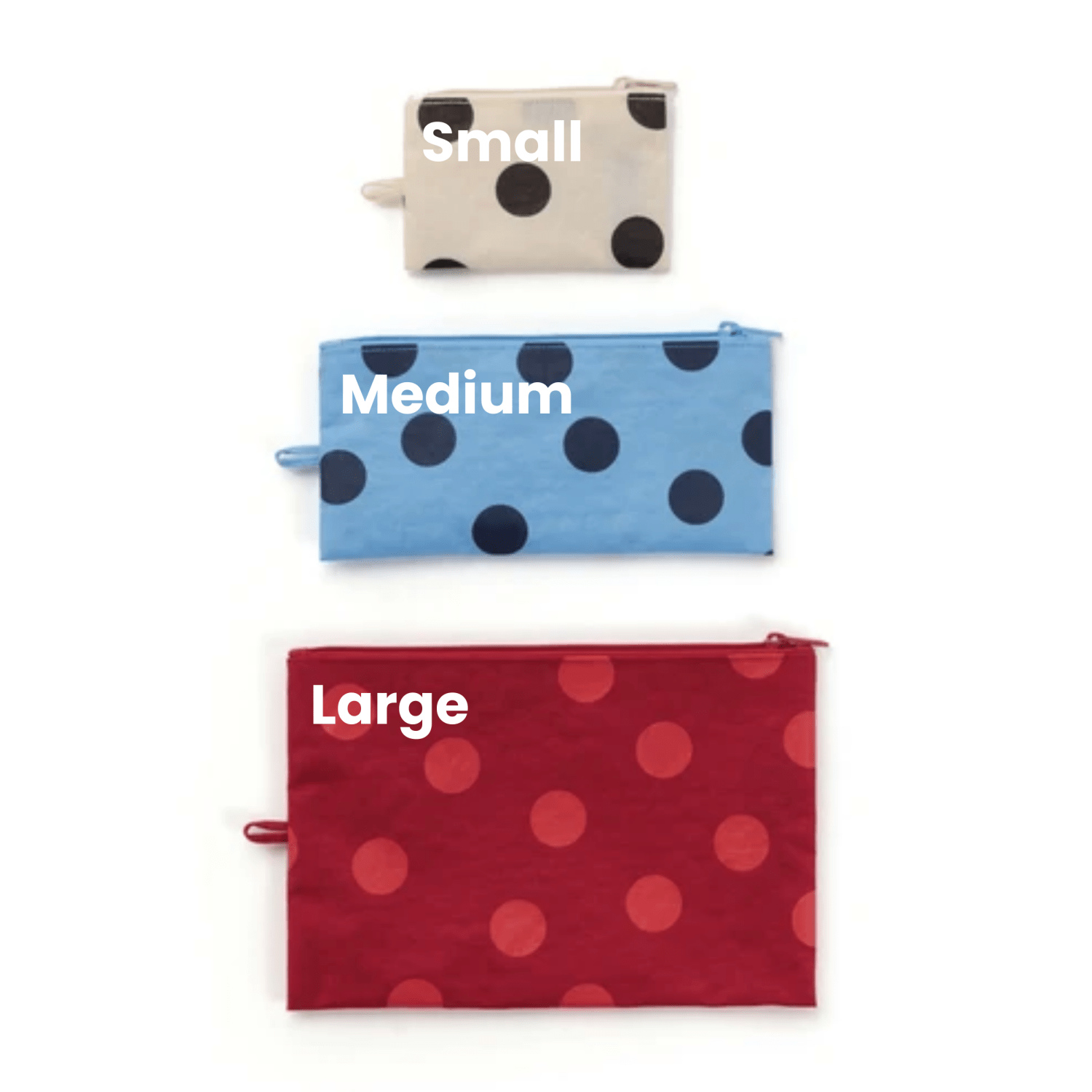 Baggu Flat Pouch Large in Polka Dot - Getoutside Shoes