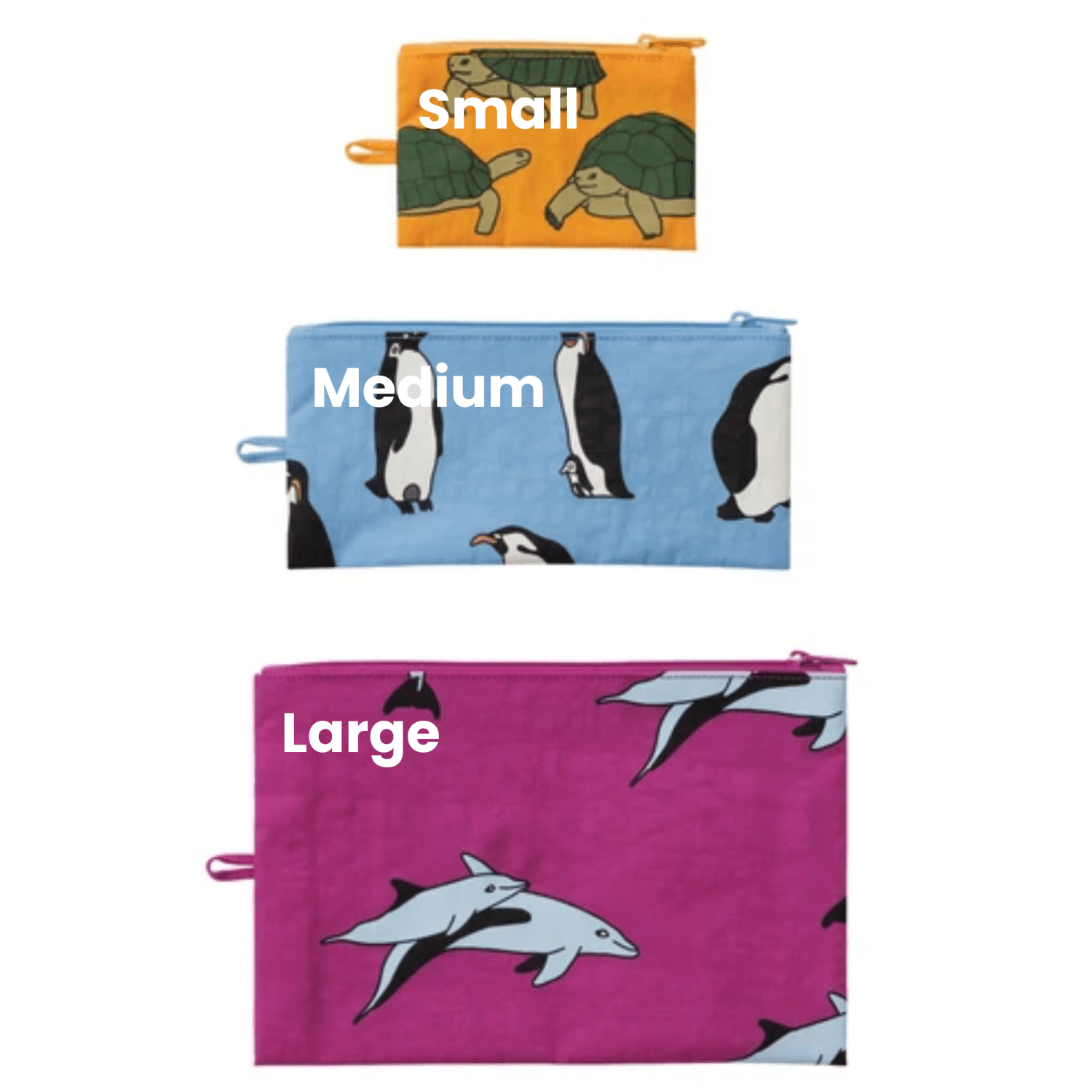 Baggu Flat Pouch Medium in Penguin - Getoutside Shoes