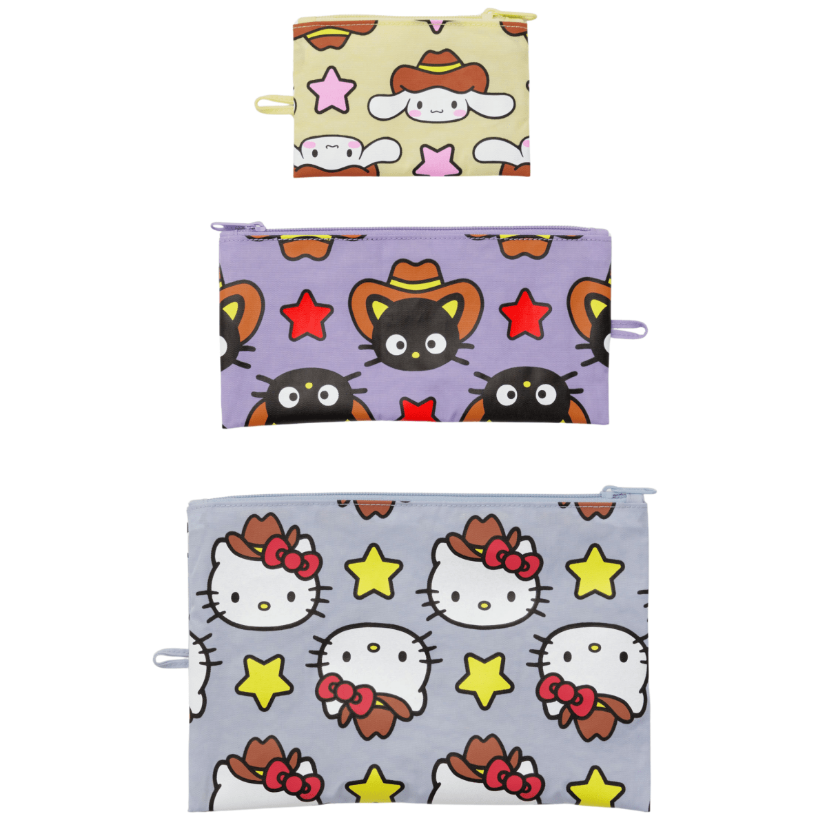 Baggu Flat Pouch Set in Hello Kitty & Friends Western - Getoutside Shoes