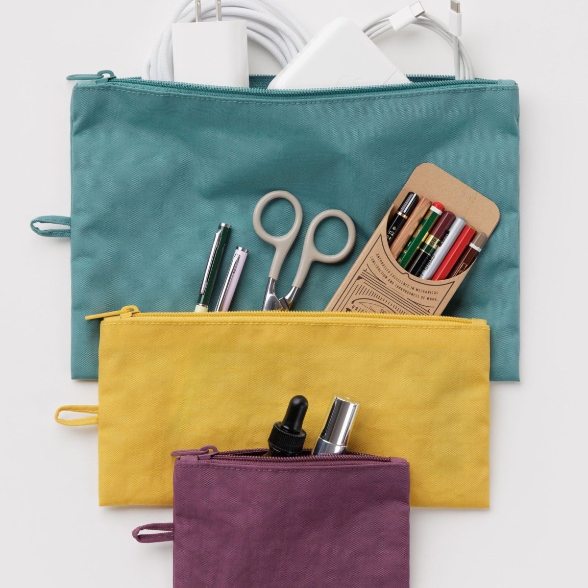 Baggu Flat Pouch Set in Jewel Mix - Getoutside Shoes