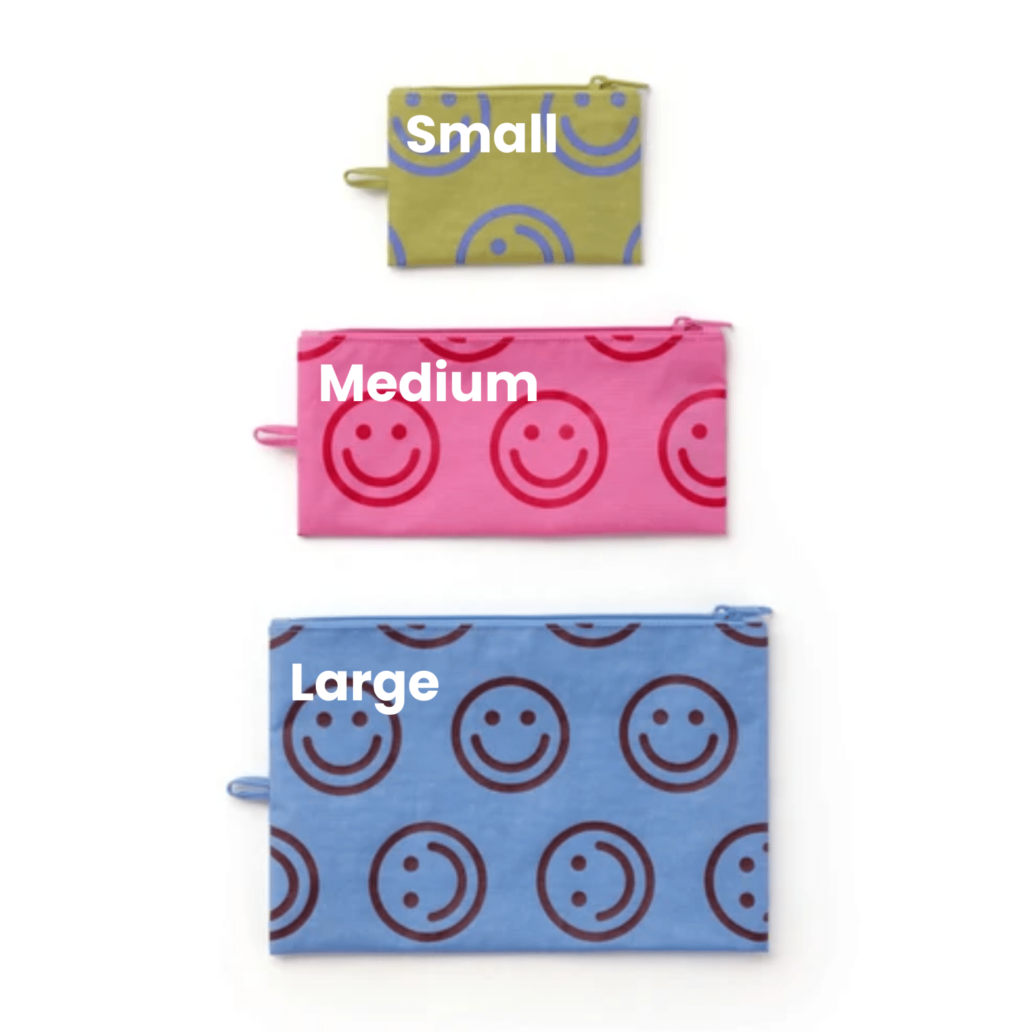 Baggu Flat Pouch Small in Pop Happy - Getoutside Shoes
