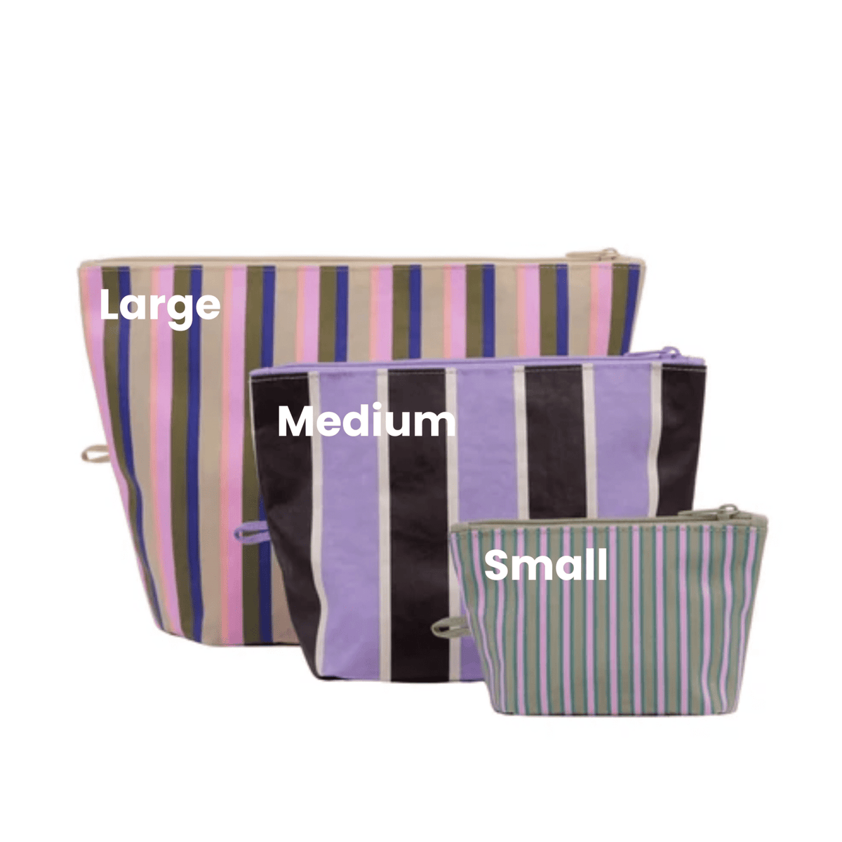 Baggu Go Pouch Medium in Candy Shop Stripes - Getoutside Shoes