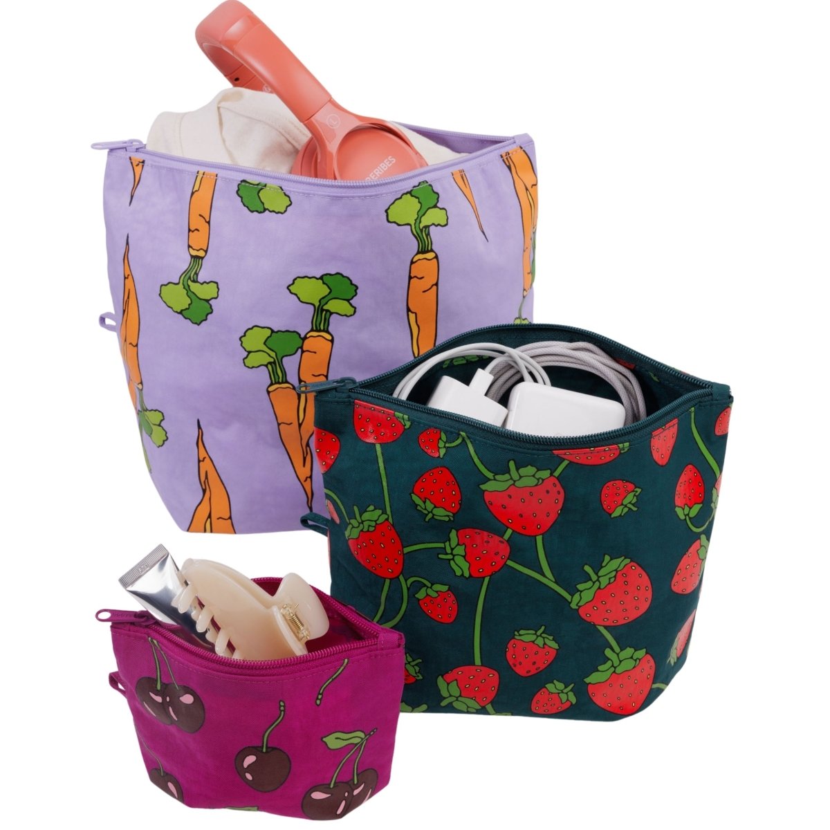 Baggu Go Pouch Set in Carrots & Berries - Getoutside Shoes