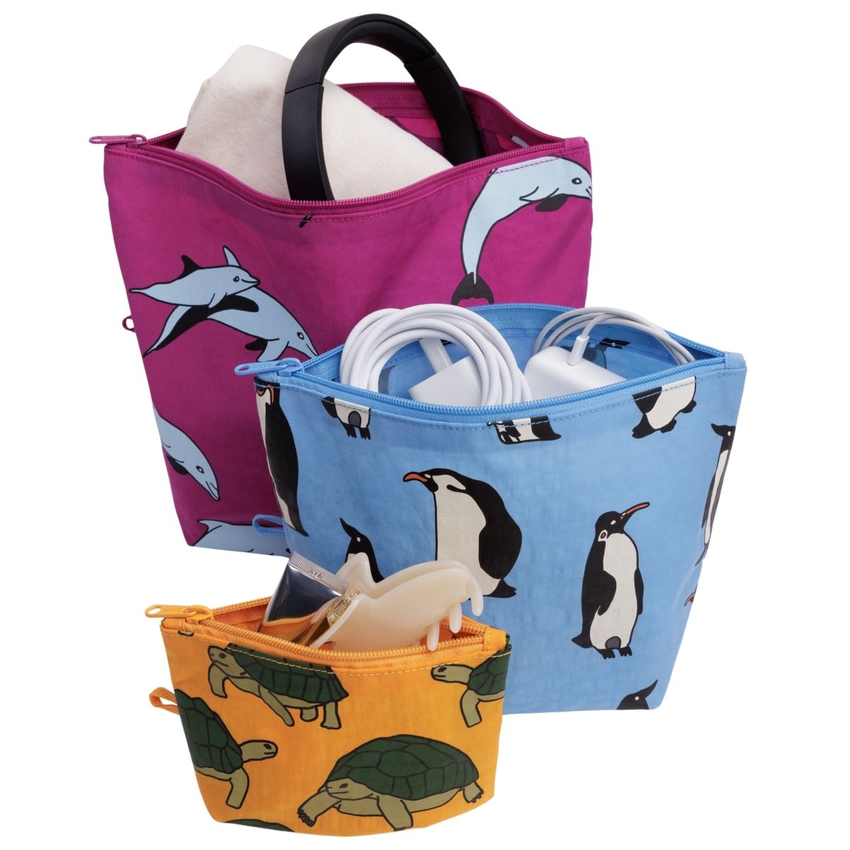 Baggu Go Pouch Set in Vacation Animals - Getoutside Shoes