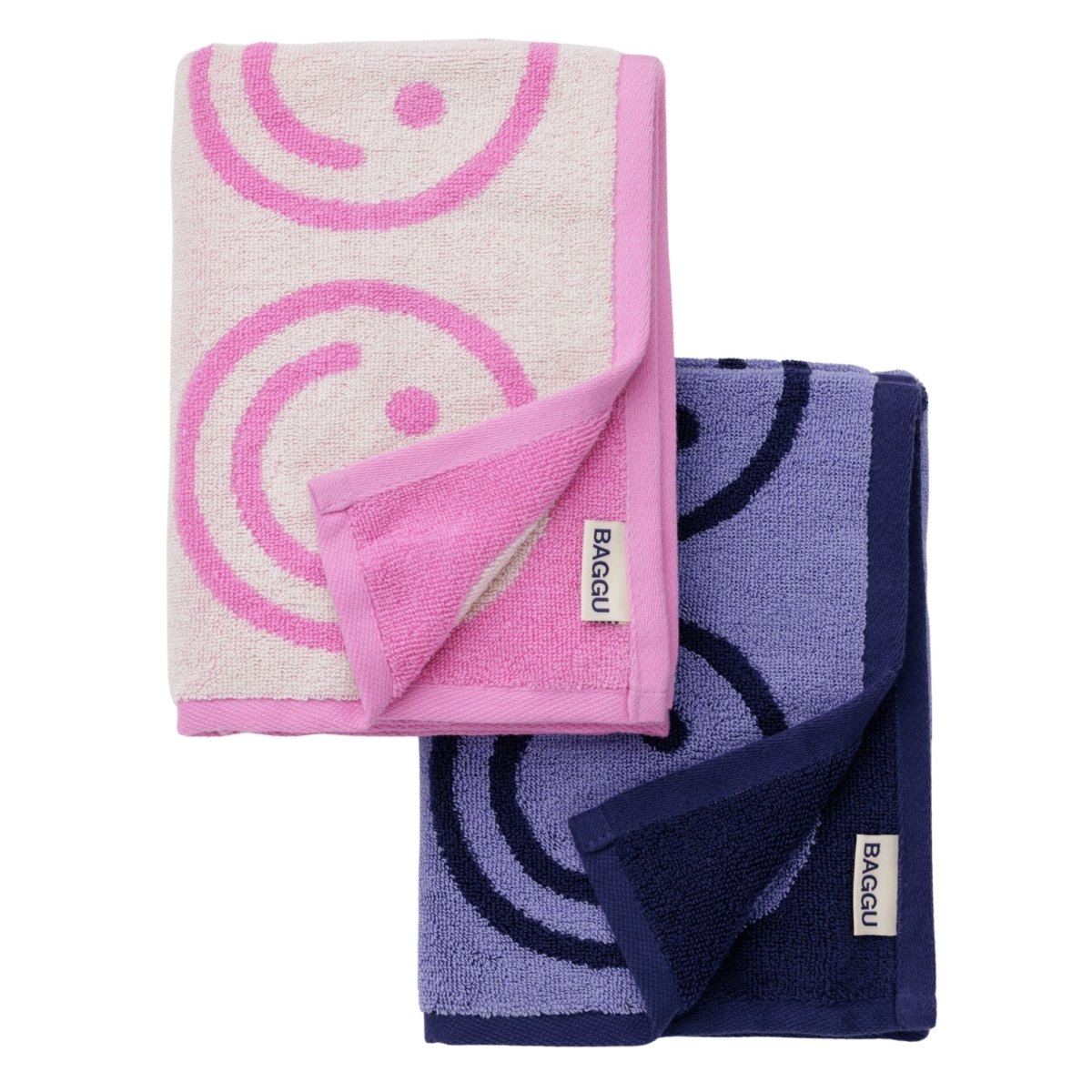 Baggu Hand Towel Set of 2 in Happy Pink Blue - Getoutside Shoes