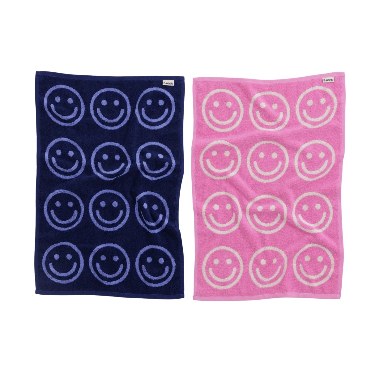 Baggu Hand Towel Set of 2 in Happy Pink Blue - Getoutside Shoes