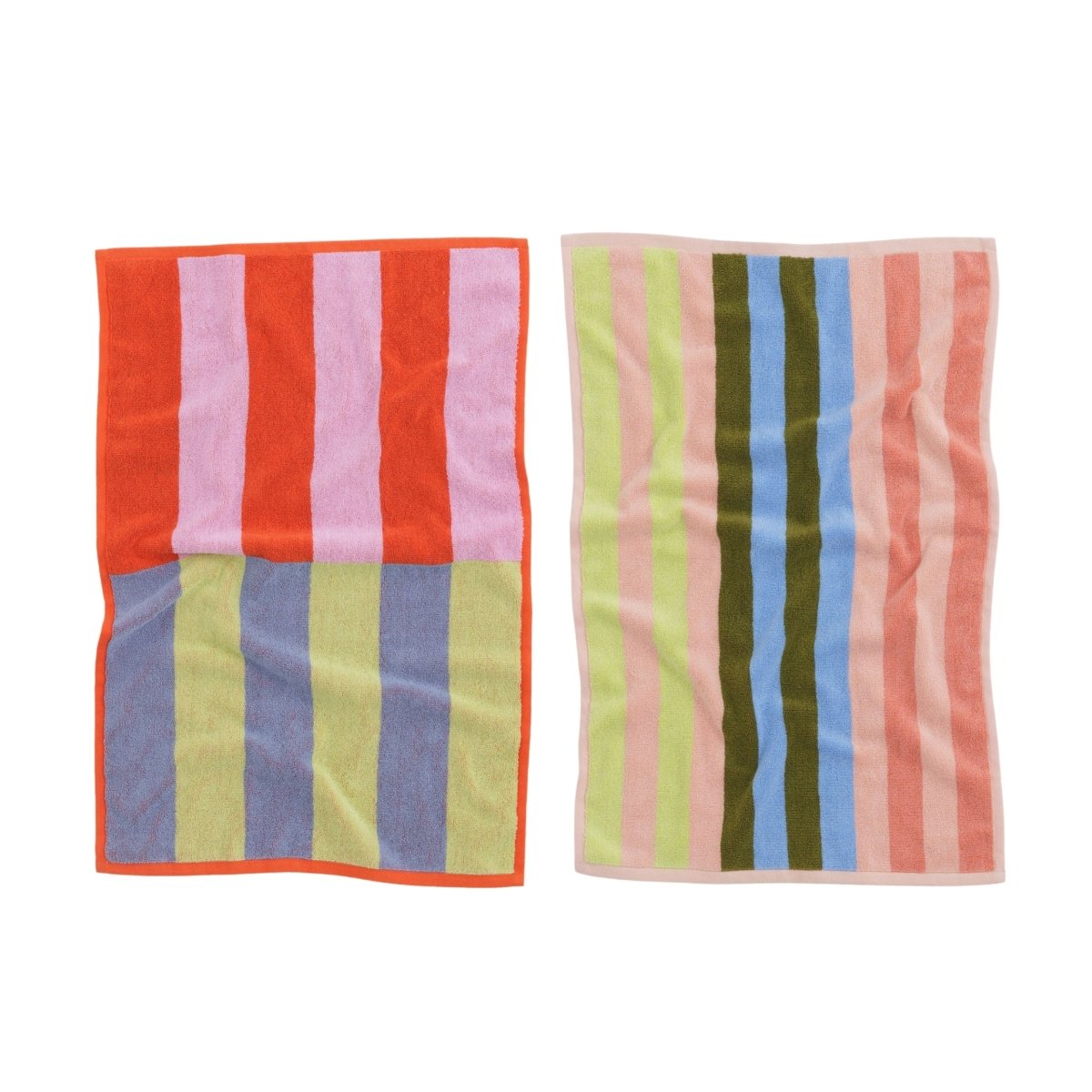 Baggu Hand Towel Set of 2 in Pool Stripe Mix - Getoutside Shoes