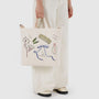 Baggu Horizontal Zip Duck Bag in Embroidered Get Ready With Me - Getoutside Shoes