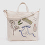 Baggu Horizontal Zip Duck Bag in Embroidered Get Ready With Me - Getoutside Shoes