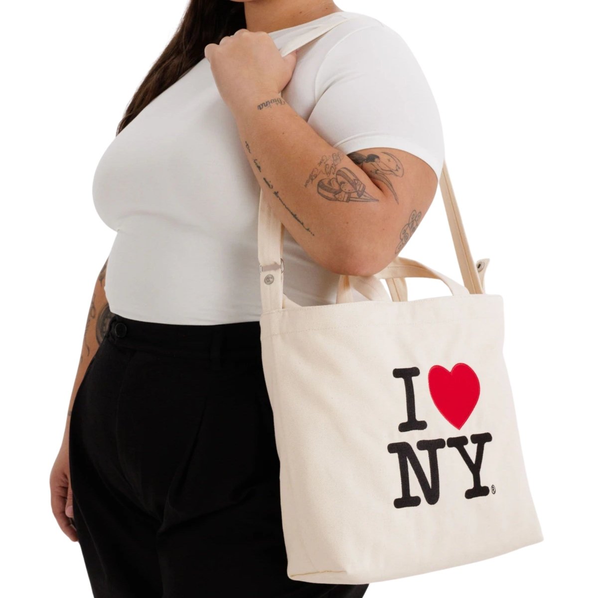 Baggu Horizontal Zip Duck Bag in I Love NY - Getoutside Shoes