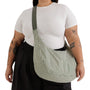 Baggu Large Nylon Crescent Bag in Sage Stripe - Getoutside Shoes