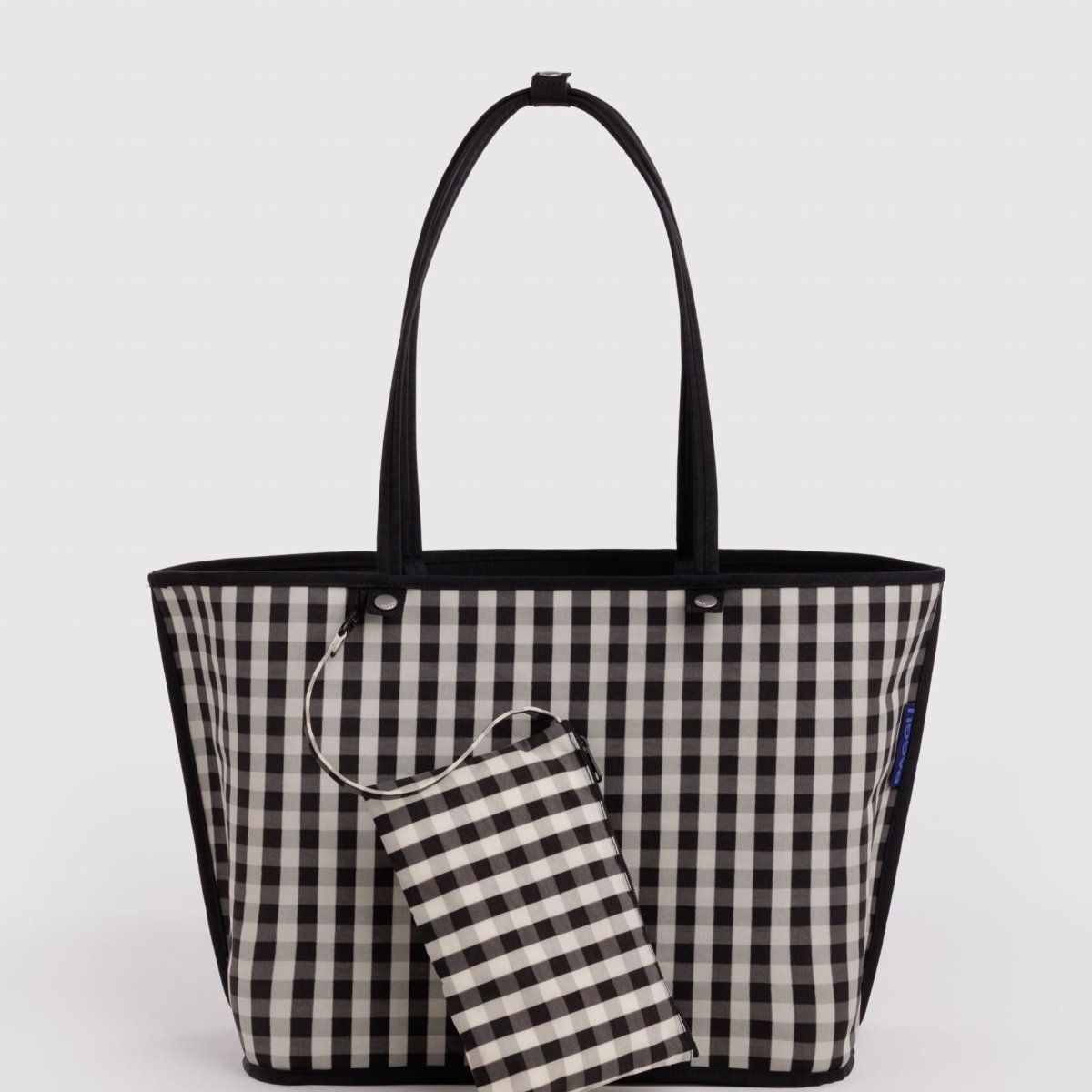 Baggu Large Nylon Reversible Tote in Black Mix - Getoutside Shoes