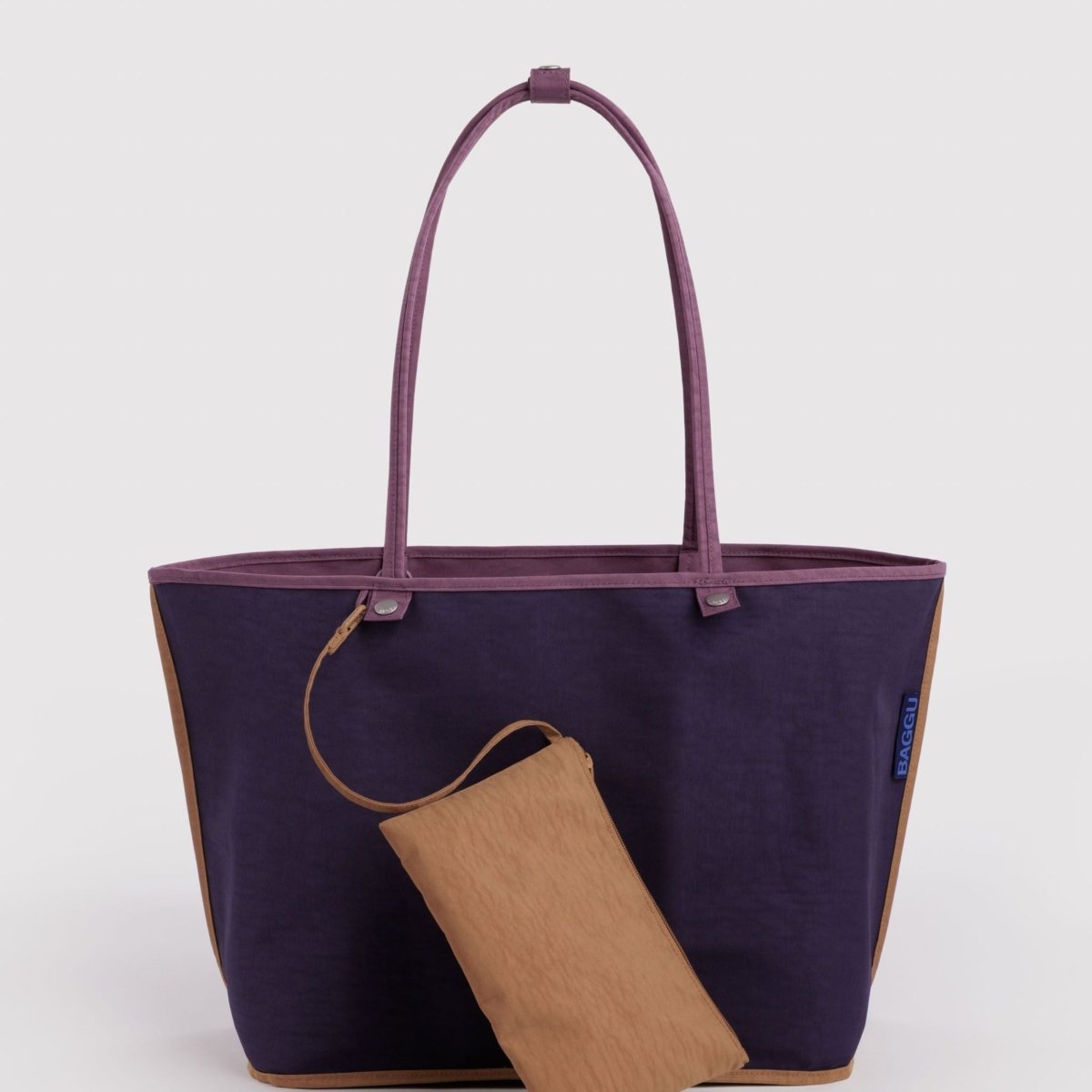 Baggu Large Nylon Reversible Tote in Wild Plum Mix - Getoutside Shoes