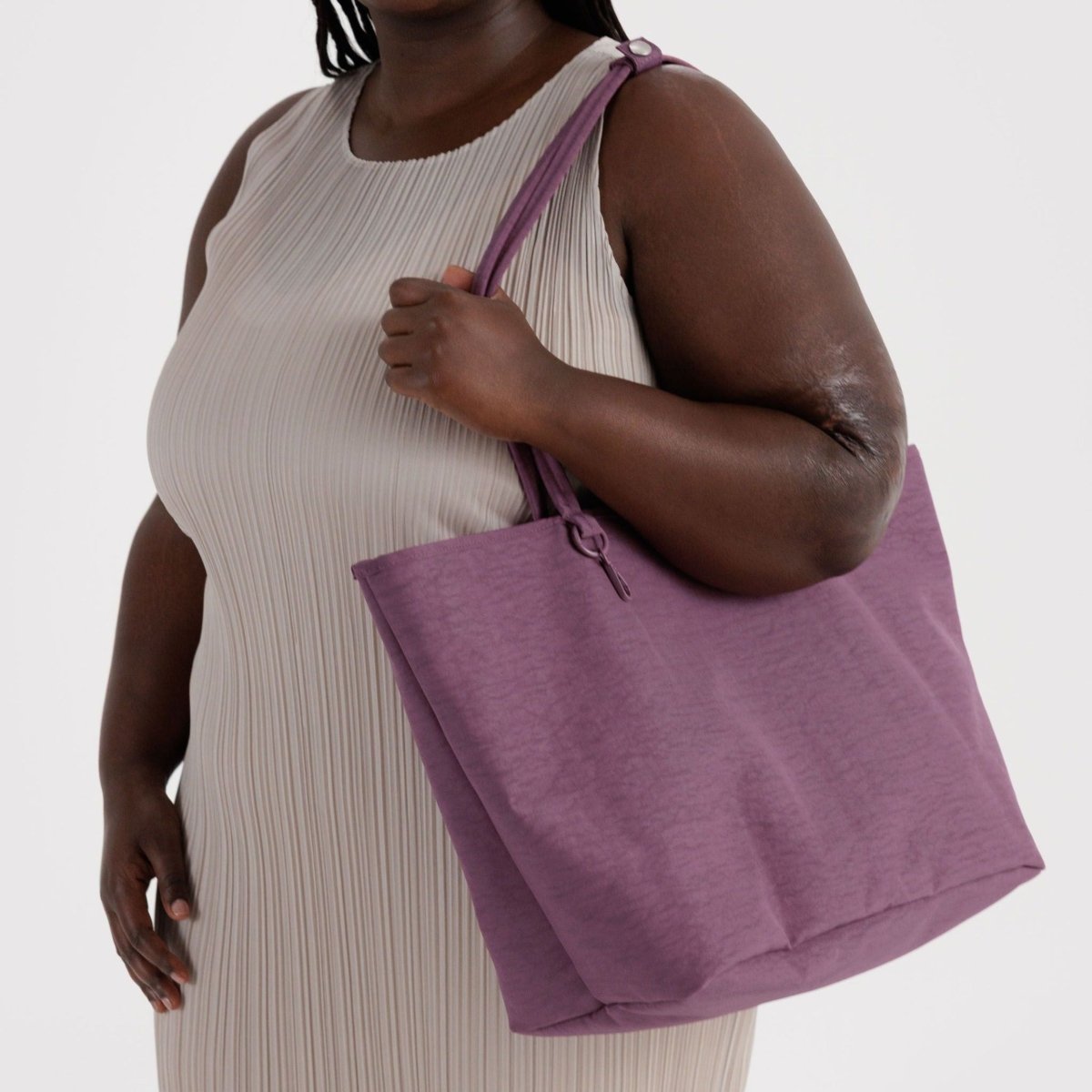 Baggu Large Nylon Reversible Tote in Wild Plum Mix - Getoutside Shoes
