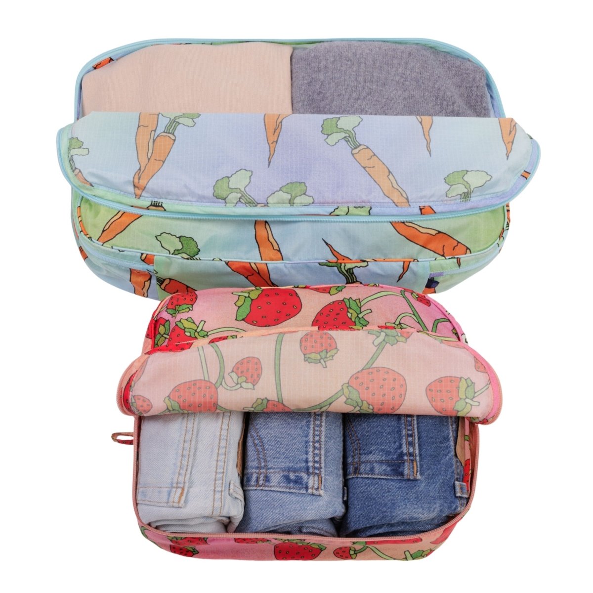 Baggu Large Packing Cube Set in Carrots & Berries - Getoutside Shoes