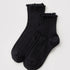 Baggu Lettuce Edge Sock Set of 2 in Black - Getoutside Shoes