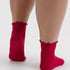 Baggu Lettuce Edge Sock Set of 2 in Wild Plum & Cherry - Getoutside Shoes