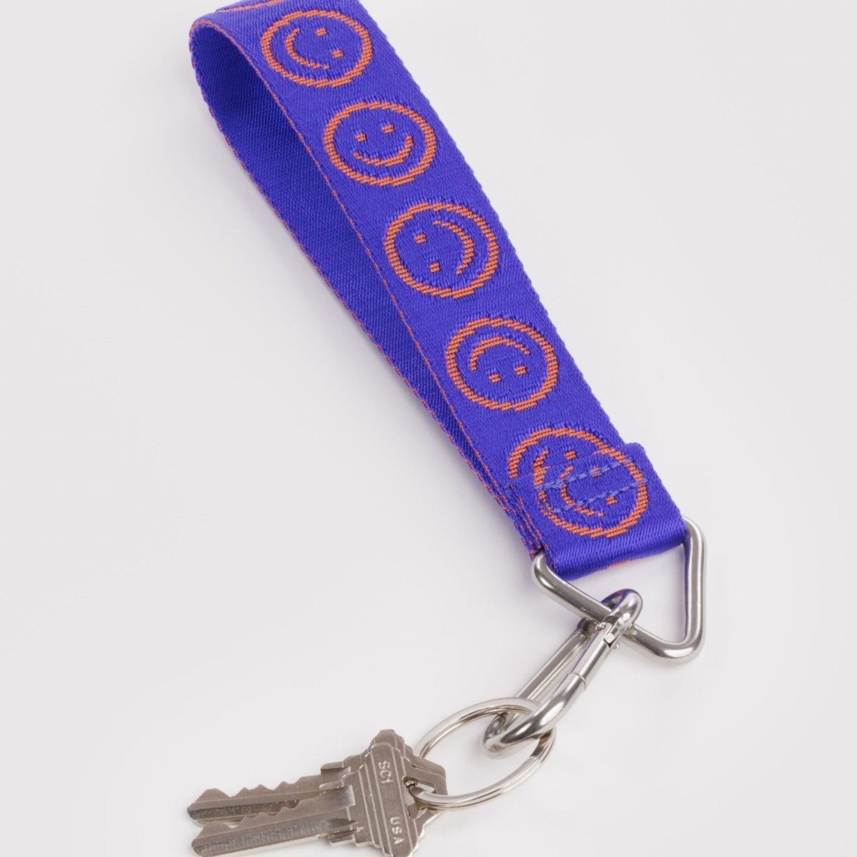 Baggu Logo Keychain in Lapis Happy - Getoutside Shoes