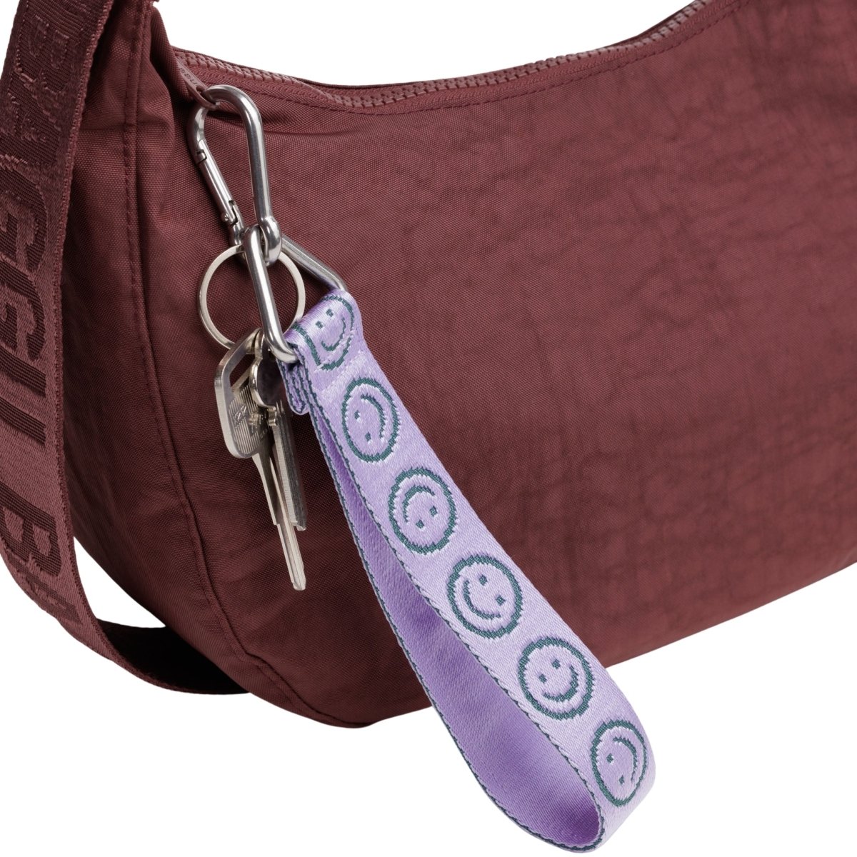 Baggu Logo Keychain in Lilac Happy - Getoutside Shoes