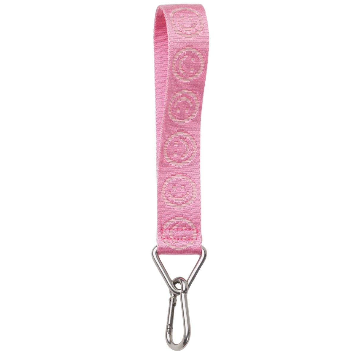 Baggu Logo Keychain in Pink Happy - Getoutside Shoes