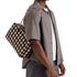 Baggu Medium Nylon Bowler Bag in Blurred Gingham Brown - Getoutside Shoes