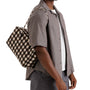Baggu Medium Nylon Bowler Bag in Blurred Gingham Brown - Getoutside Shoes
