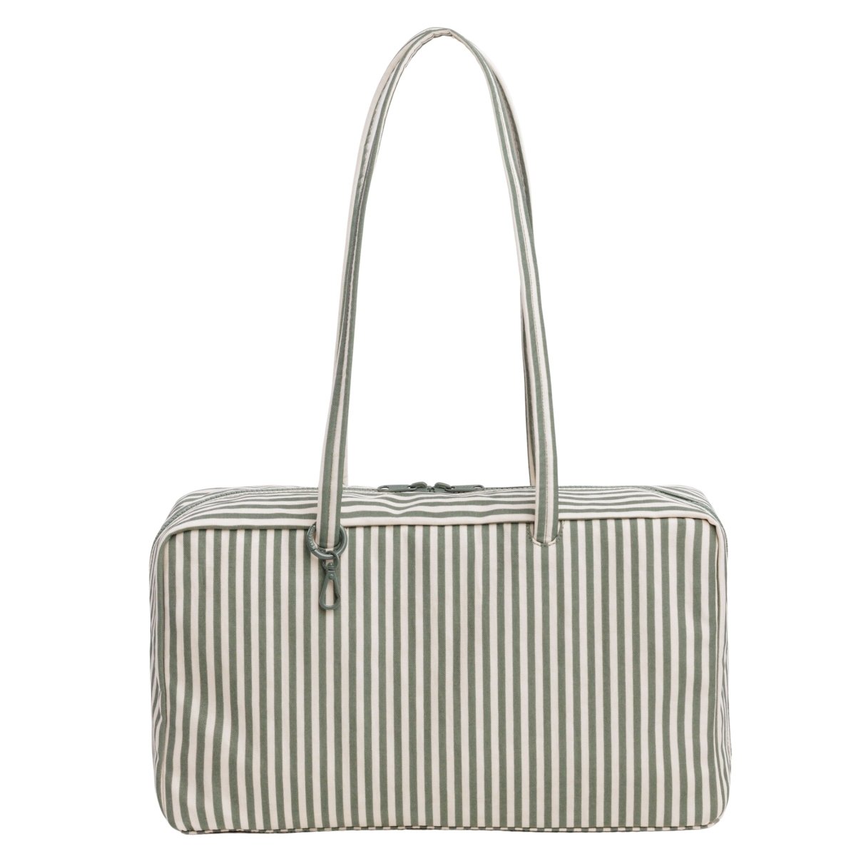 Baggu Medium Nylon Bowler Bag in Sage Stripe - Getoutside Shoes