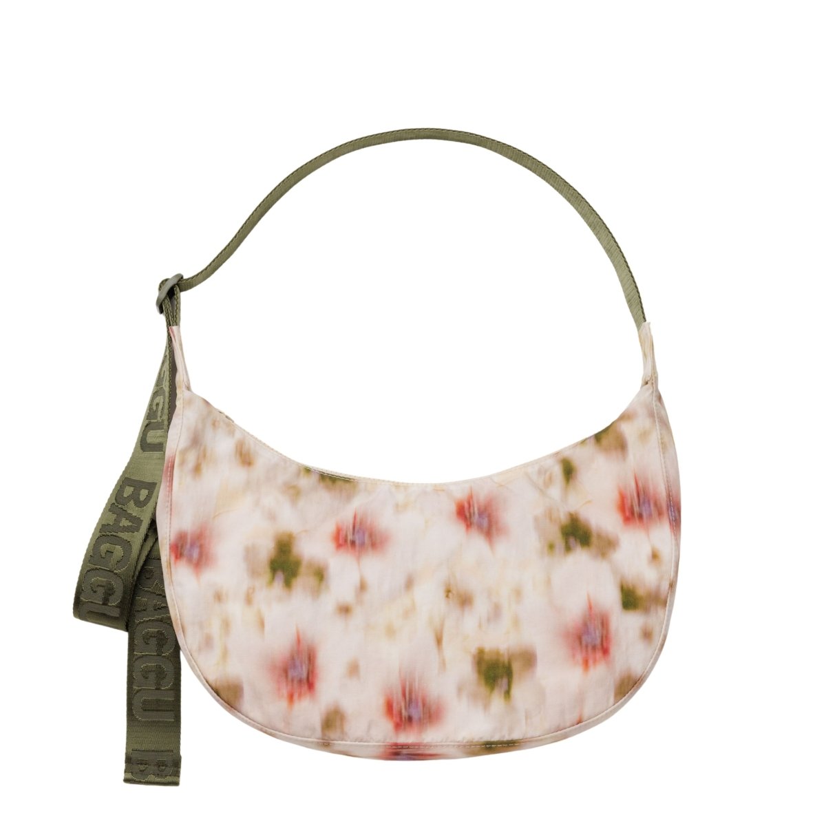 Baggu Medium Nylon Crescent Bag in Abstract Floral - Getoutside Shoes