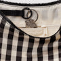 Baggu Medium Nylon Crescent Bag in Black and Cream Gingham - Getoutside Shoes
