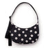 Baggu Medium Nylon Crescent Bag in Black And Cream Polka Dot - Getoutside Shoes