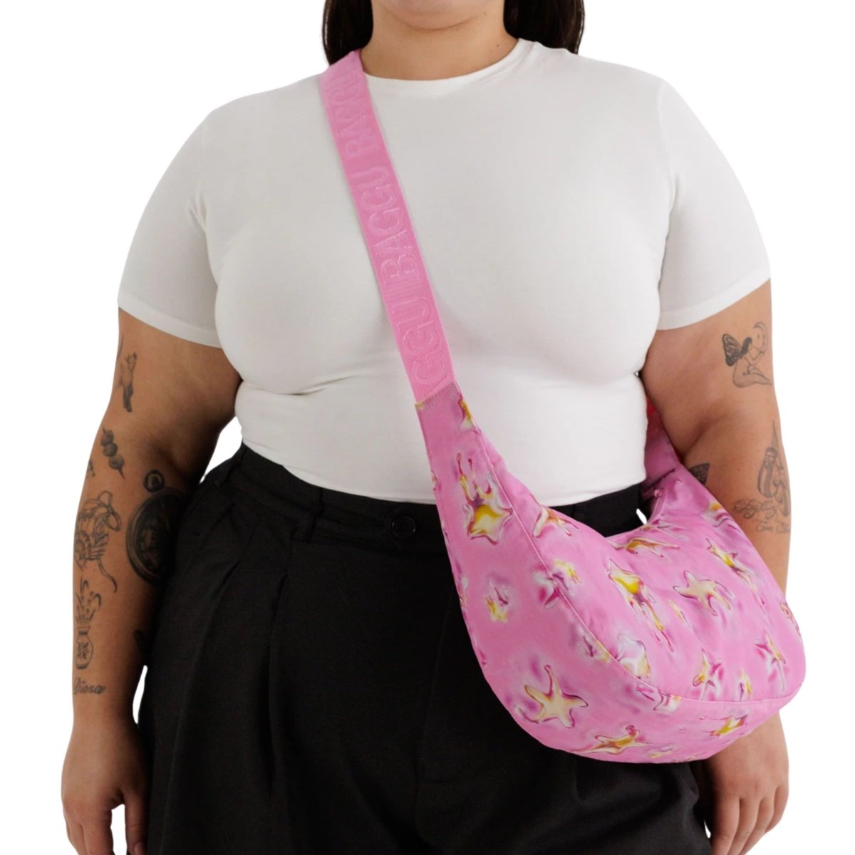 Baggu Medium Nylon Crescent Bag in Dancing Stars - Getoutside Shoes