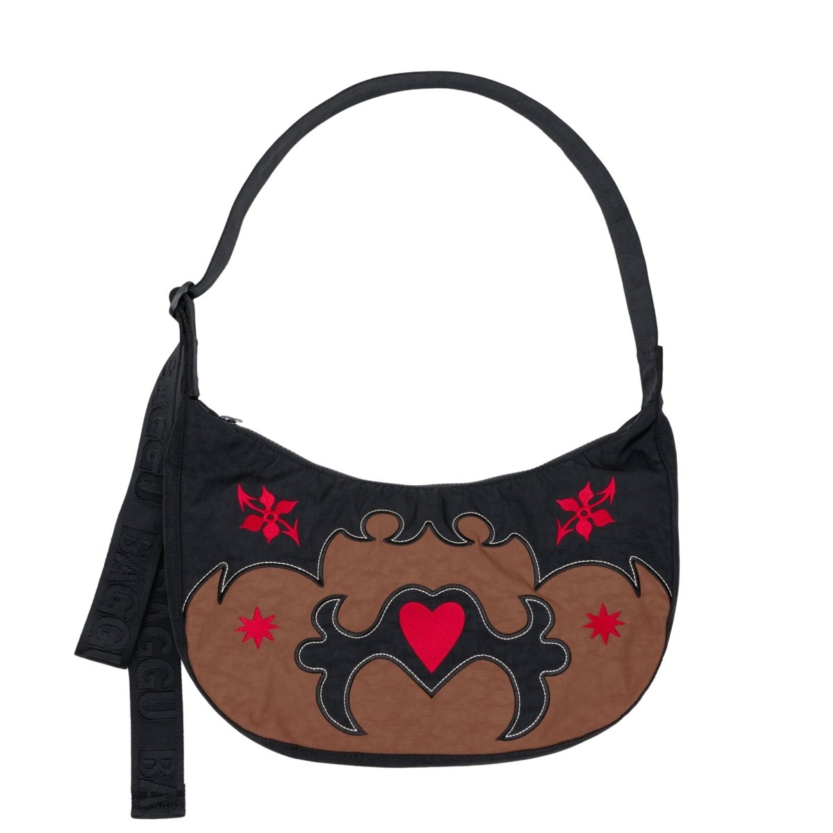 Baggu Medium Nylon Crescent Bag in Western Applique - Getoutside Shoes