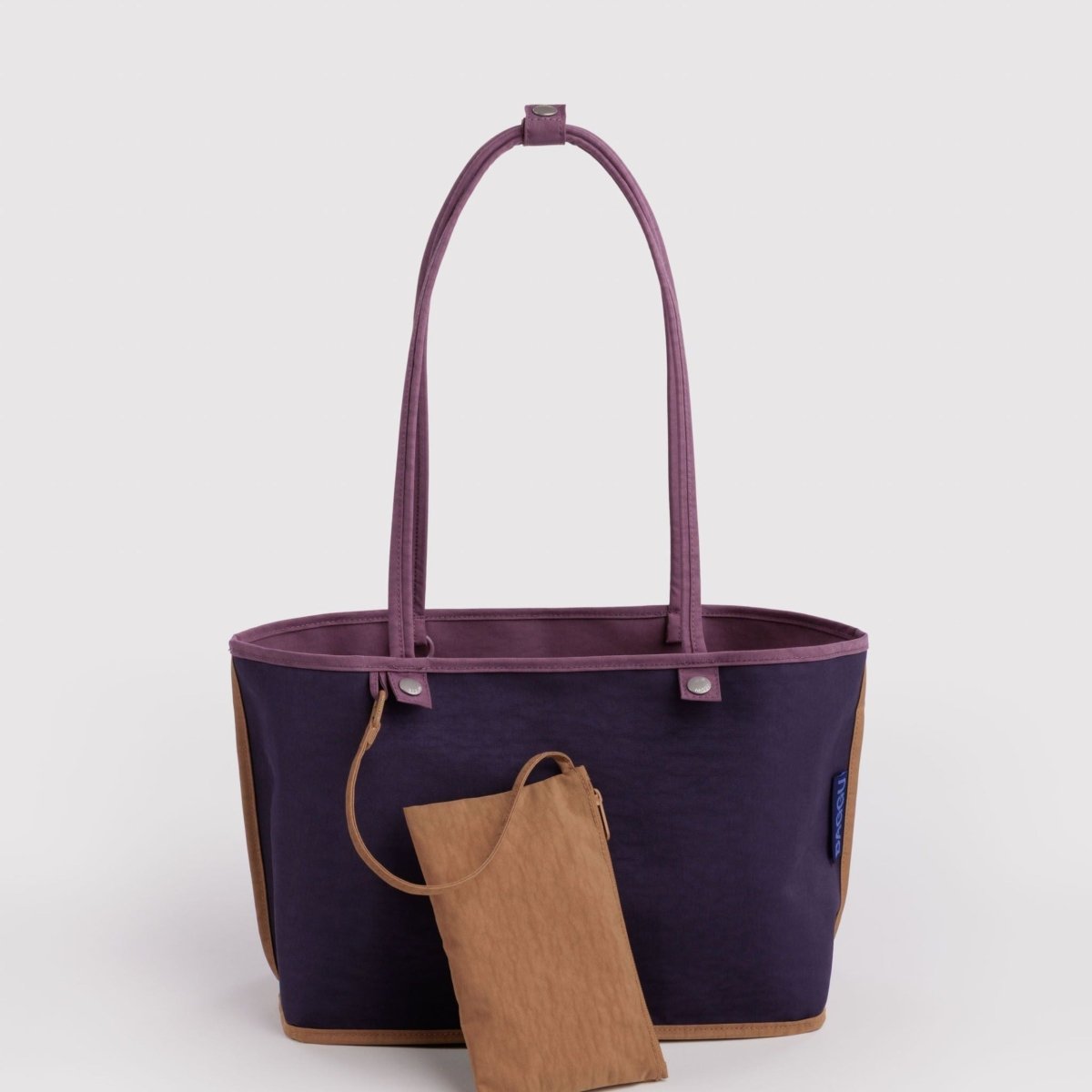 Baggu Medium Nylon Reversible Tote in Wild Plum Mix - Getoutside Shoes