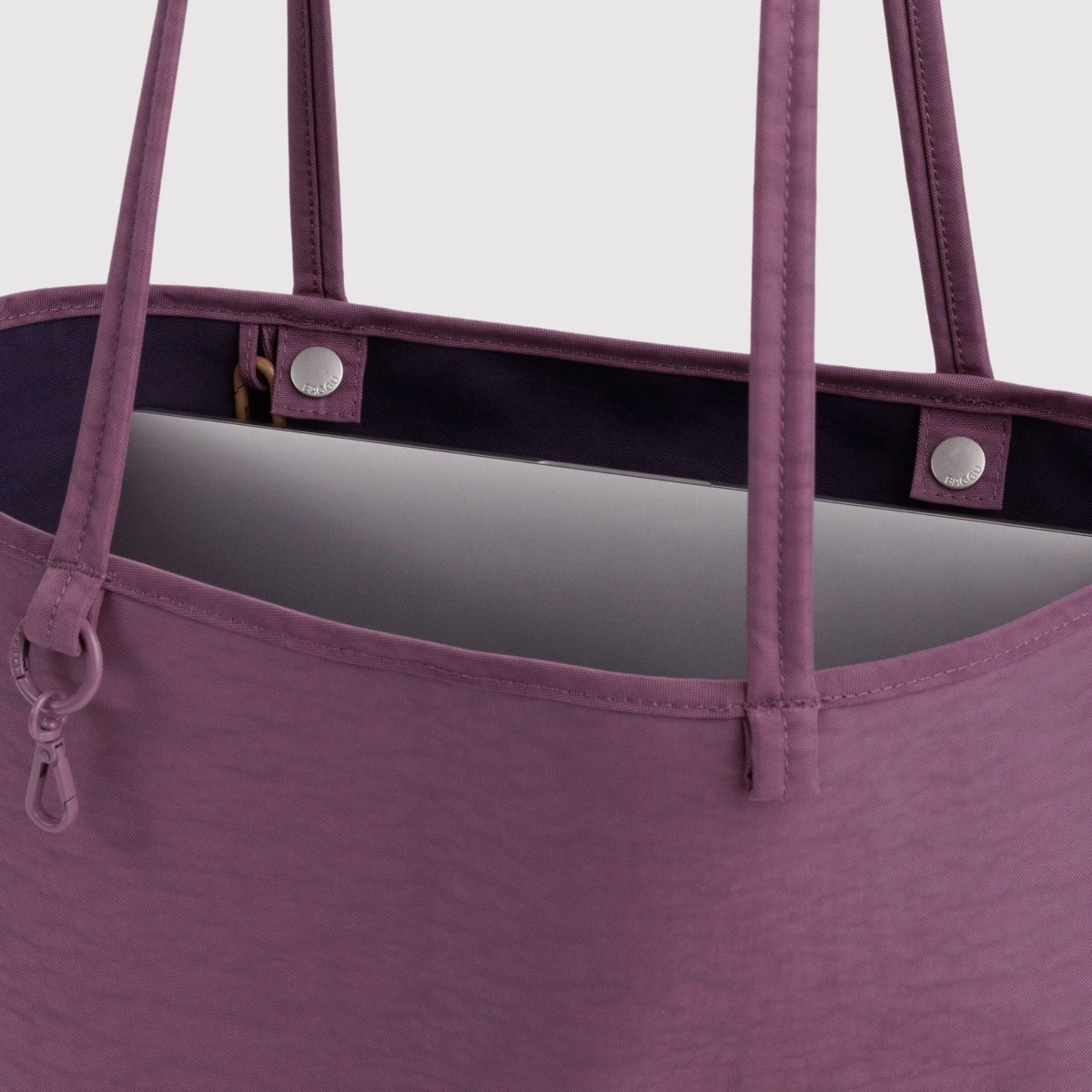 Baggu Medium Nylon Reversible Tote in Wild Plum Mix - Getoutside Shoes